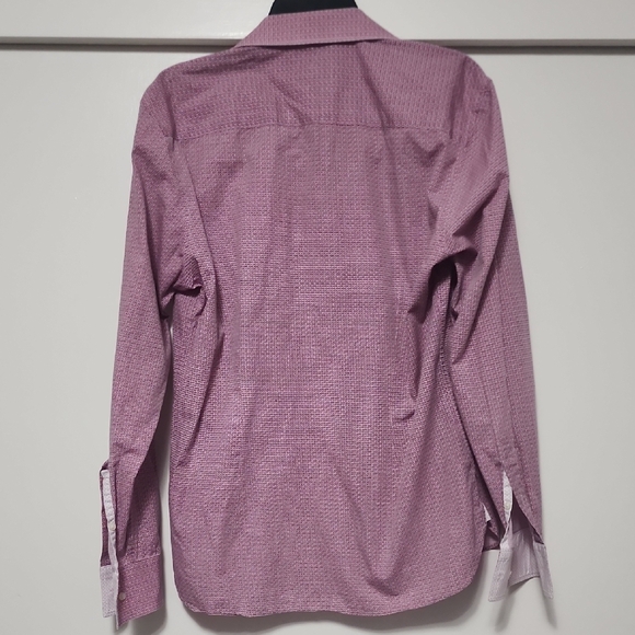 Ted Baker Endurance Slim Fit Pink And Red Button Down Shirt - Picture 7 of 9